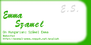emma szamel business card