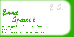 emma szamel business card
